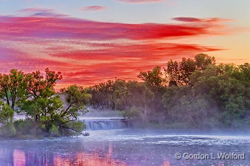 Edmonds Dam At Sunrise_25977-80.jpg - Photographed along the Rideau Canal Waterway near Smiths Falls, Ontario, Canada.